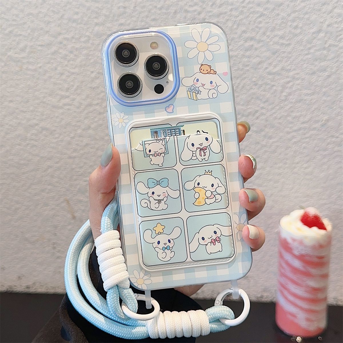 スマホケース メロディーとシナモロールかわいいパズルテーマのスマホケース 耐衝撃・防振性能に優れ、高級感あふれるスマホケースで、iPhone に対応