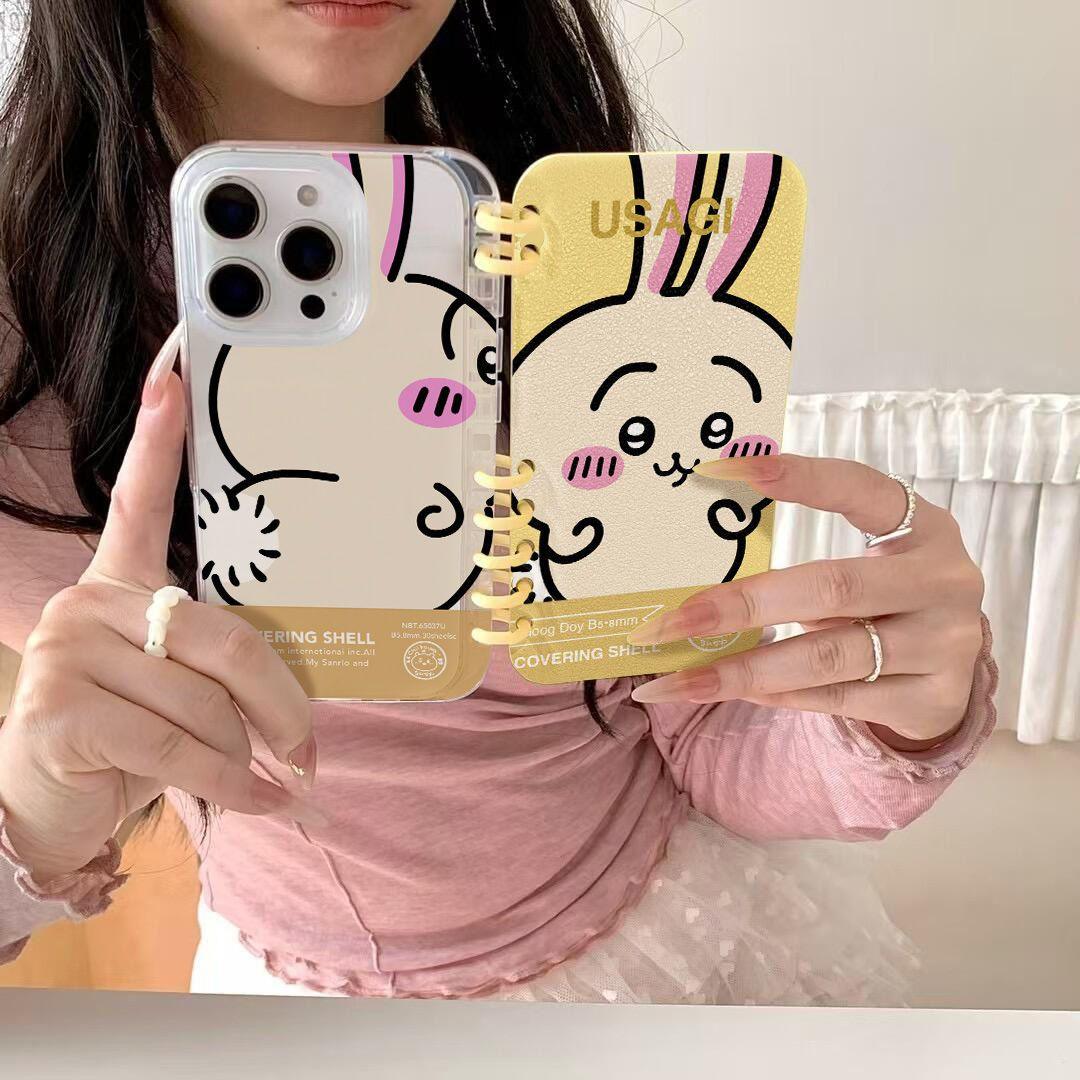 本型スマホケース 可愛いテーマ 手帳型スマホケース キャラクターの柔らかい 折りたたみ式 ノート型 スマホケース  iPhone に対応