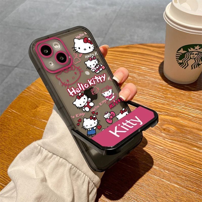 スマホケース ハローキティテーマ 隠しスタンド付きスマホケース 耐衝撃・防振性能に優れ、高級感あふれるスマホケースで、iPhone に対応
