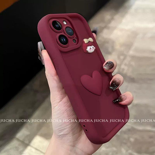 Three-dimensional girl. A luxurious smartphone case made of silicone that covers the entire surface. Compatible with iPhone.