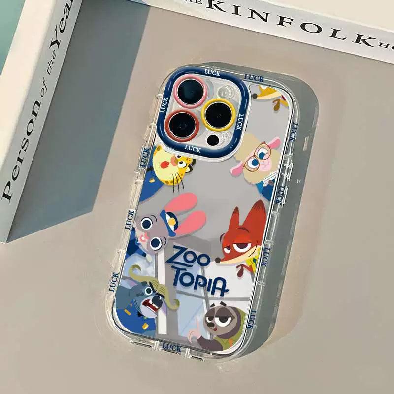 「動物の森」 デザインテーマ シリコン製で耐衝撃性が高く、高級感あふれるスマホケース、iPhone に対応