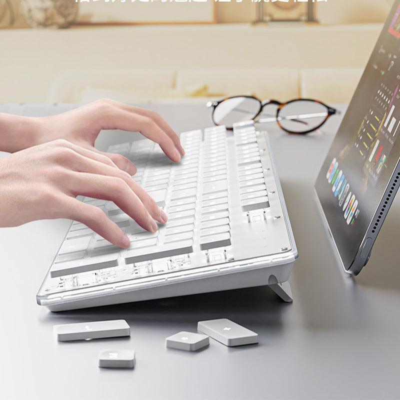 有線 透明 ゲーミングキーボードマウスセット| USB接続 ライト静音 滑り止め 高さ調整可能 茶軸 - BicMart