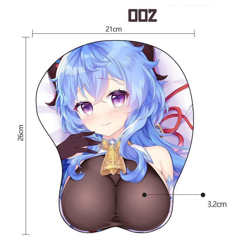原神シリーズの立体 3D シリコンキーボード手首 サポート&マウスパッド - BicMart