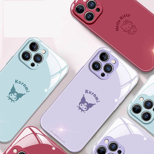 スマホケース  メロディ、ハローキティ、クロミーの 3 キャラクターをテーマ、全 5 色  耐衝撃・防振性能に優れ、高級感あふれるスマホケースで、iPhone に対応