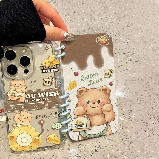 本型スマホケース  手帳型スマホケース キャラクターの柔らかい 折りたたみ式 ノート型 スマホケース  iPhone に対応