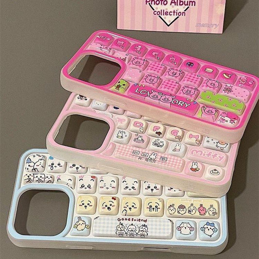 スマホケース  キーボード型スマホケース  キャラクターの柔らかい  スマホケース  iPhone に対応