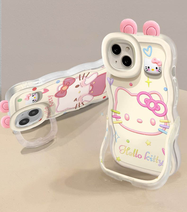 スマホケース 萌える要素がたっぷりのハローキティスマホケース 耐衝撃・防振性能に優れ、高級感あふれるスマホケースで、iPhone に対応