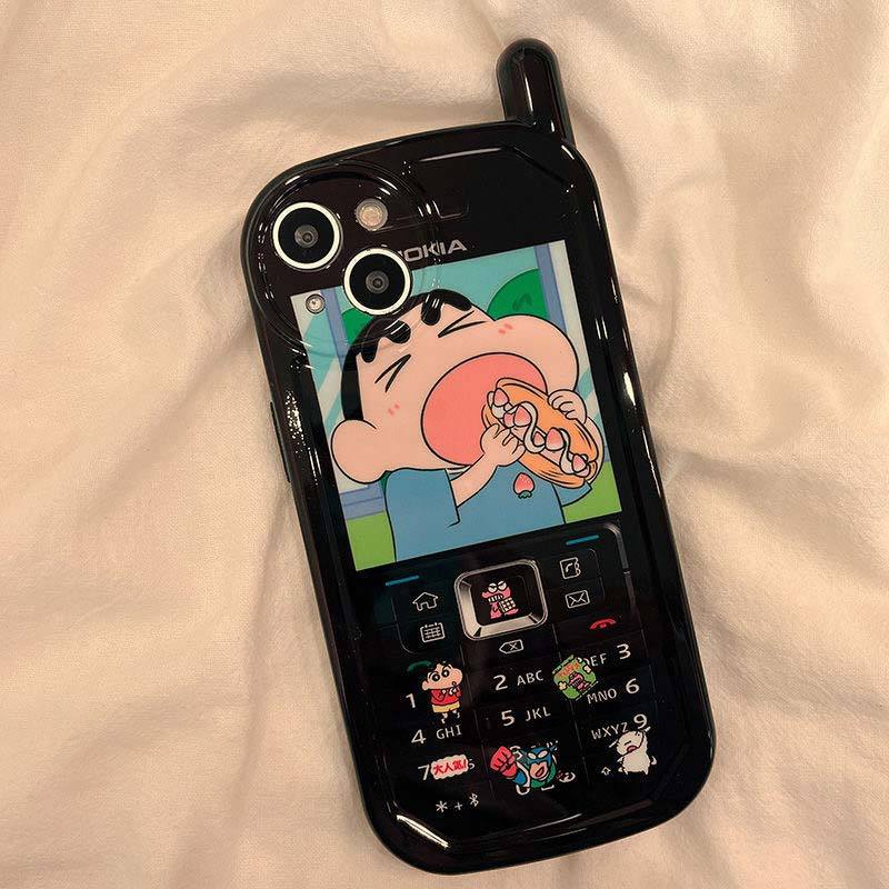 スマホケース しんちゃん イメージ 耐衝撃・防振性能に優れ、高級感あふれるスマホケースで、iPhone に対応