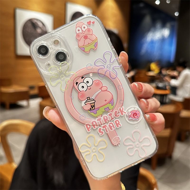 スマホケース おなじみの「スパンキング・グレイド」と「パトリック」が笑顔で登場!マグネットスマホケース 耐衝撃・防振性能に優れ、高級感あふれるスマホケースで、iPhone に対応