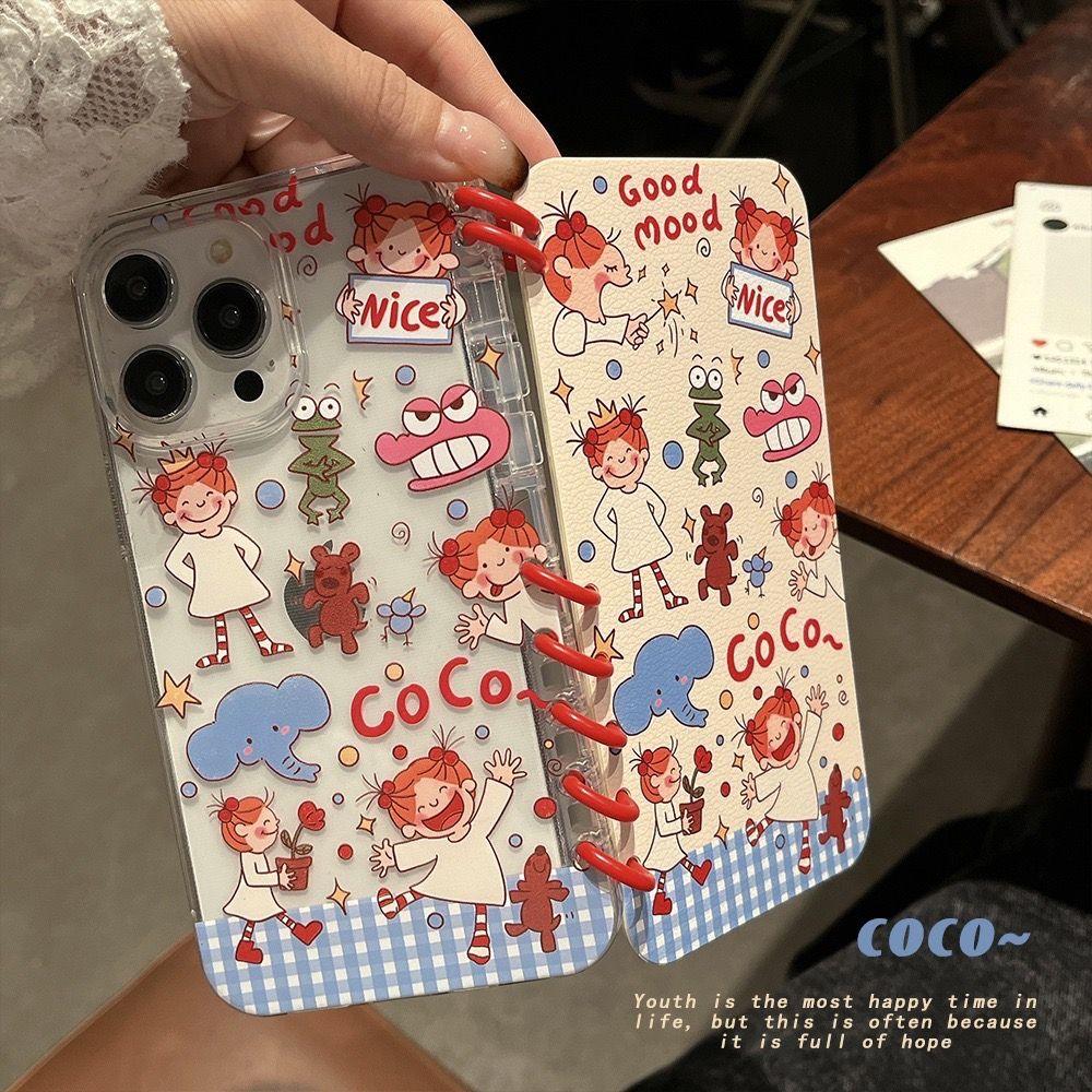 本型スマホケース cocoテーマ 手帳型スマホケース キャラクターの柔らかい 折りたたみ式 ノート型 スマホケース  iPhone に対応