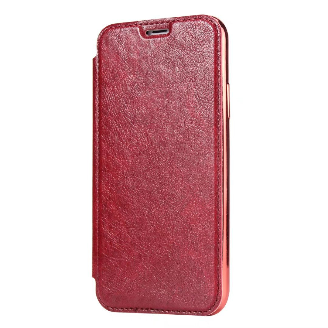 手帳型スマホケース 超薄型の TPU 素材 機能性と美しさを両立したこのスマホケース! 耐衝撃・防振性能に優れ、高級感あふれるスマホケースで、iPhone に対応
