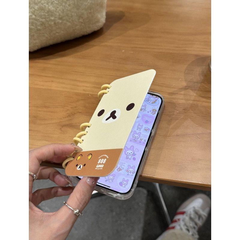 本型スマホケース 可愛いテーマ 手帳型スマホケース キャラクターの柔らかい 折りたたみ式 ノート型 スマホケース  iPhone に対応