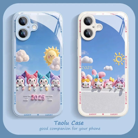 スマホケース  ハローキティ やクロミのファンテーマ、2025限定版 全10種類 耐衝撃・防振性能に優れ、高級感あふれるスマホケースで、iPhone に対応