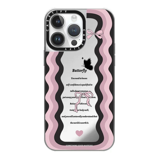 スマホケース  優雅なボールネクタイとリボンテーマ  耐衝撃・防振性能に優れ、高級感あふれるスマホケースで、iPhone に対応