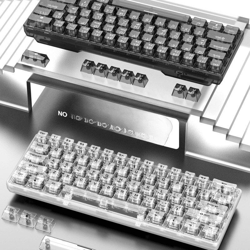 キーボード|透明・有線・メカニカルキーボード・ホットスワップ・発光・オフィス・ゲーム・エレクトロニクス・透明感 - BicMart
