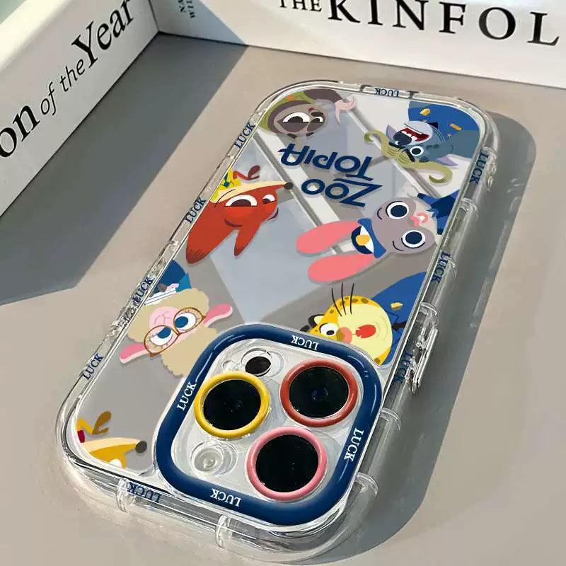 「動物の森」 デザインテーマ シリコン製で耐衝撃性が高く、高級感あふれるスマホケース、iPhone に対応