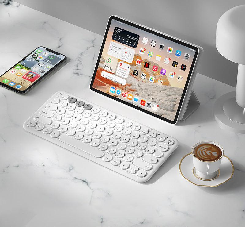 BOWキーボードマウスセット|ワイヤレス・おしゃれ・タブレット/PC/スマホ対応・Bluetooth接続・充電可能・長時間稼働 - BicMart