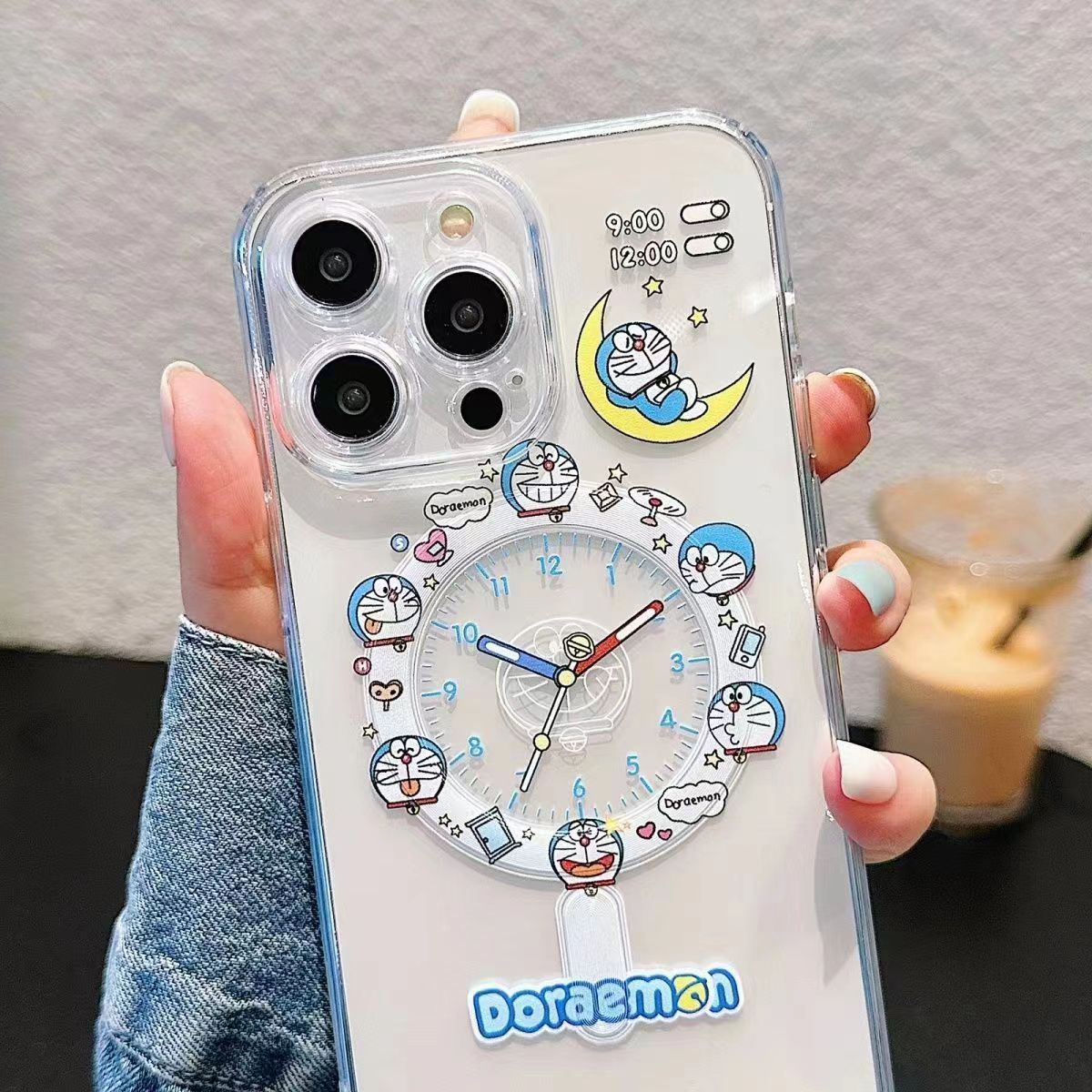 スマホケース ドラえもんが INS 風テーマ 耐衝撃・防振性能に優れ、高級感あふれるスマホケースで、iPhone に対応