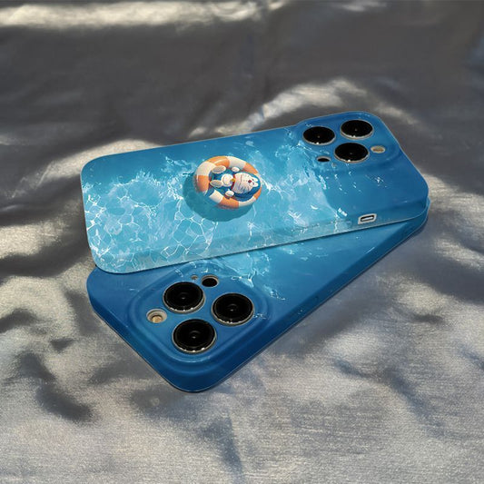 スマホケース  夏のドラえもんテーマのスマホケース、  耐衝撃・防振性能に優れ、高級感あふれるスマホケースで、iPhone に対応
