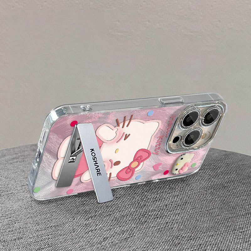 スマホケース ピンチするだけで幸せになれるハローキティスマホケース 耐衝撃・防振性能に優れ、高級感あふれるスマホケースで、iPhone に対応