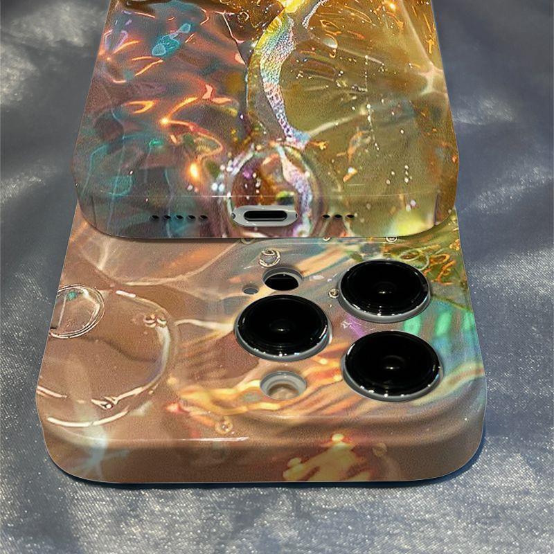 スマホケース  水中で輝くレモンの爽快感がスマホに!  耐衝撃・防振性能に優れ、高級感あふれるスマホケースで、iPhone に対応