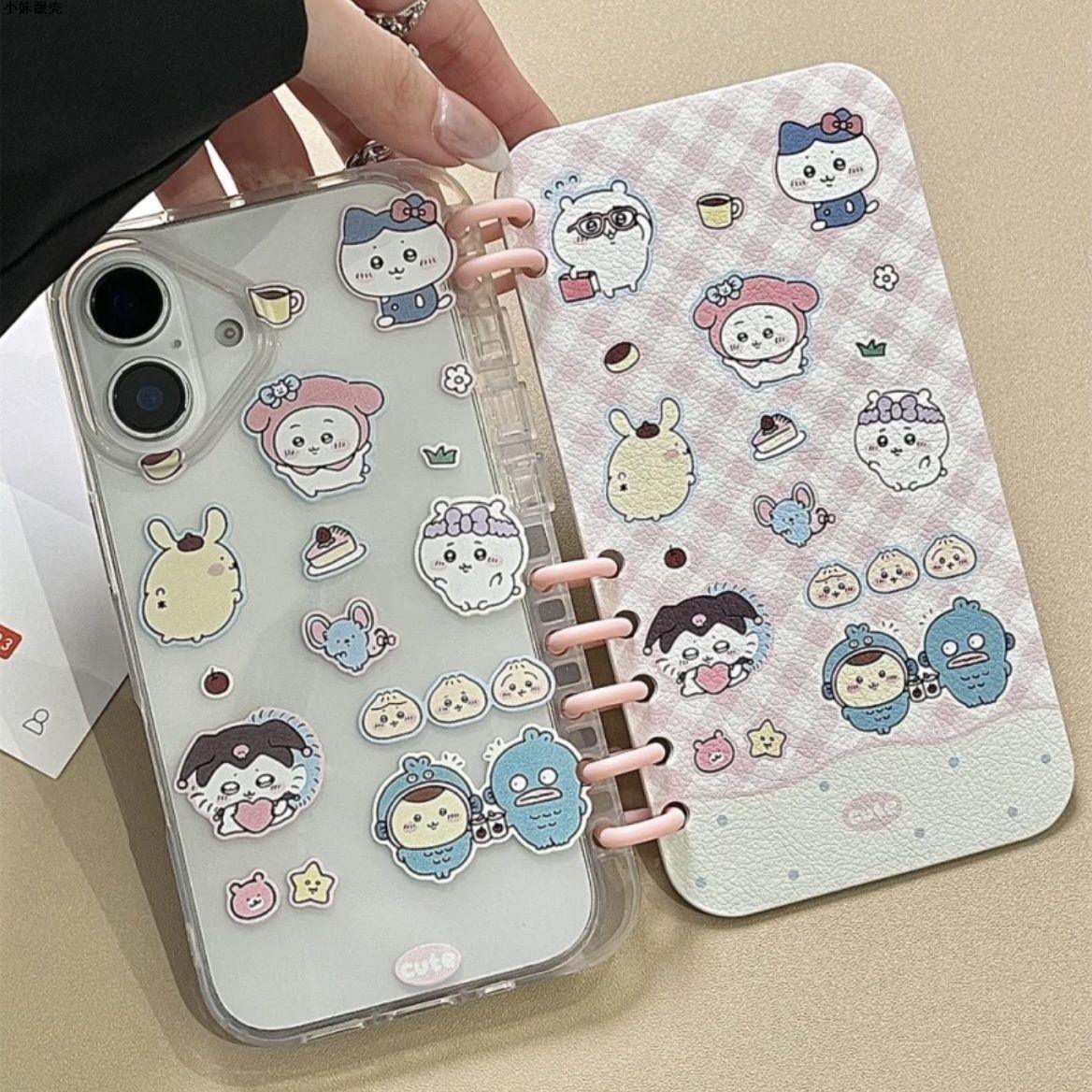 本型スマホケース  クロミテーマ 手帳型スマホケース  キャラクターの柔らかい 折りたたみ式 ノート型 スマホケース  iPhone に対応