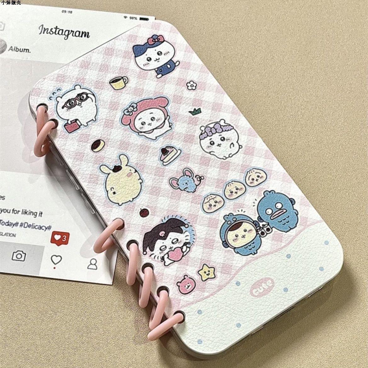 本型スマホケース  クロミテーマ 手帳型スマホケース  キャラクターの柔らかい 折りたたみ式 ノート型 スマホケース  iPhone に対応