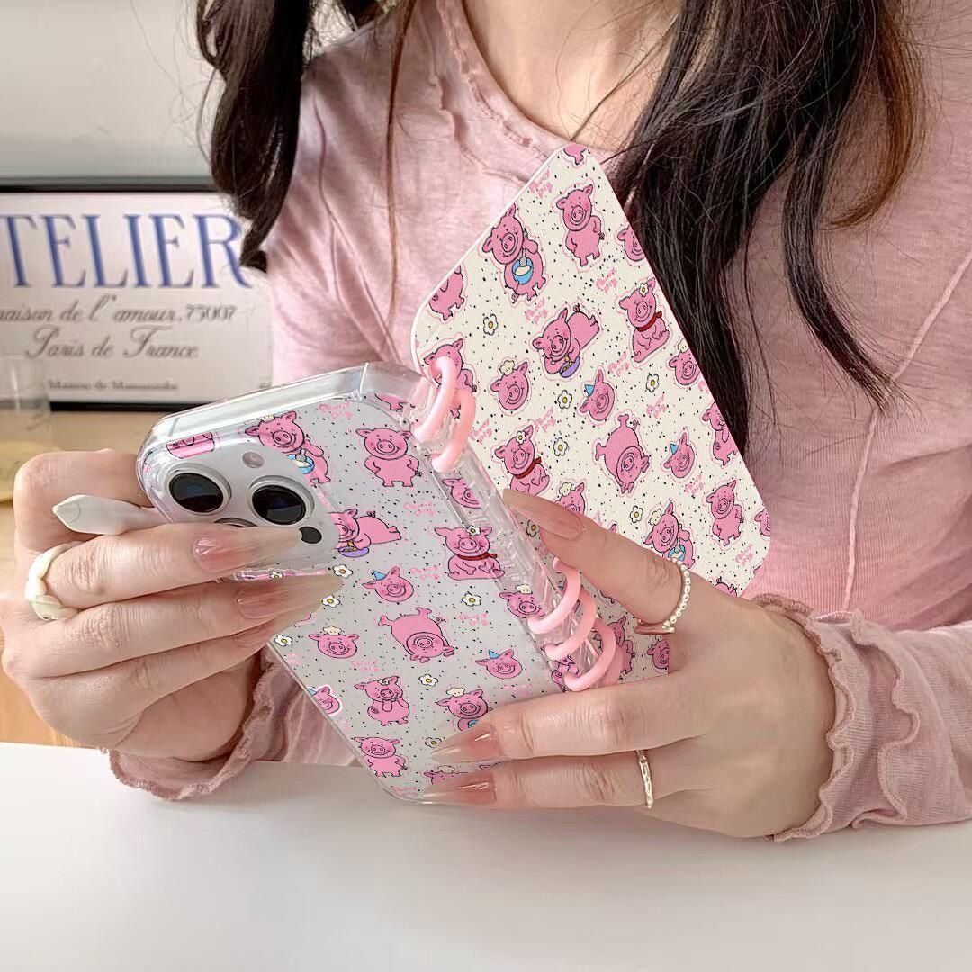 本型スマホケース   手帳型スマホケース  キャラクターの柔らかい 折りたたみ式 ノート型 スマホケース  iPhone に対応