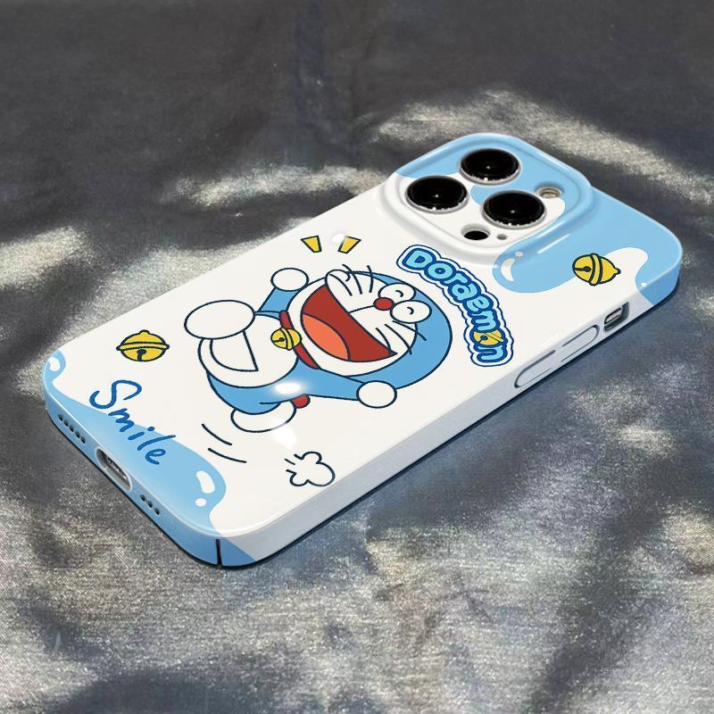 スマホケース  幸せなドラえもんテーマ、  耐衝撃・防振性能に優れ、高級感あふれるスマホケースで、iPhone に対応