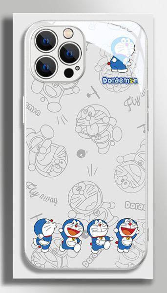 スマホケース  ドラえもんテーマ、強化ガラス素材  耐衝撃・防振性能に優れ、高級感あふれるスマホケースで、iPhone に対応