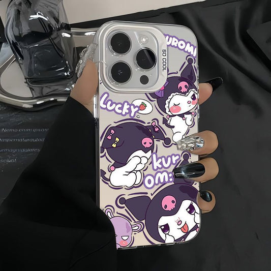 スマホケース  照れくさそうな表情のクロミが登場するスマホケース 全4色  耐衝撃・防振性能に優れ、高級感あふれるスマホケースで、iPhone に対応