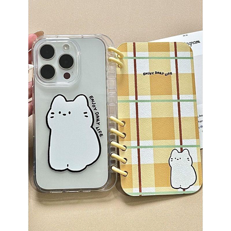 本型スマホケース 可愛いテーマ 手帳型スマホケース キャラクターの柔らかい 折りたたみ式 ノート型 スマホケース  iPhone に対応