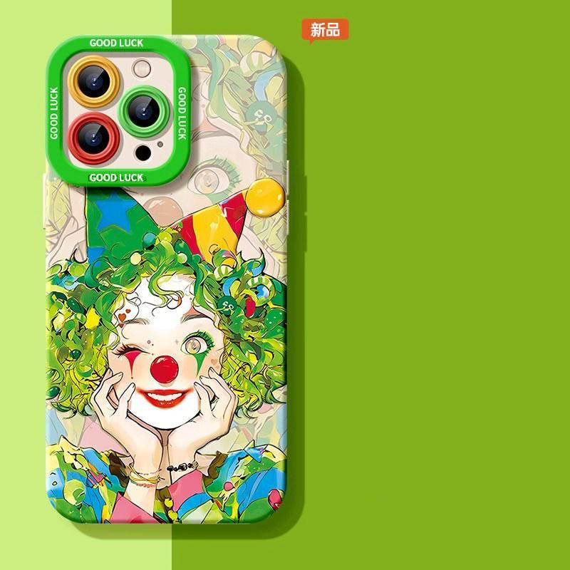 スマホケース  大胆なタグスタイルのドット絵で彩られたクラウン主題のスマホケース!  耐衝撃・防振性能に優れ、高級感あふれるスマホケースで、iPhone に対応