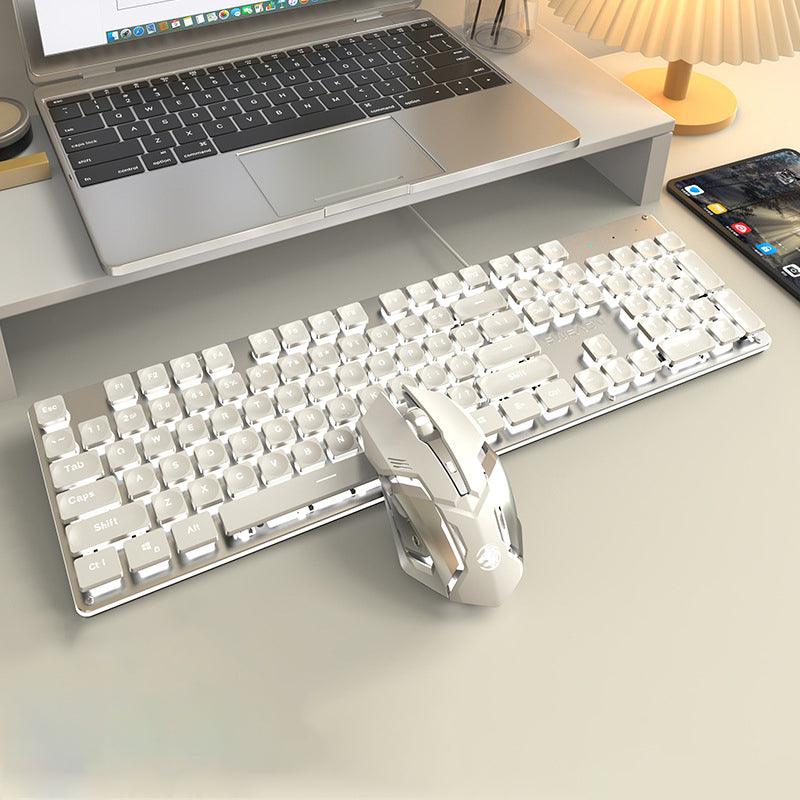 有線 透明 ゲーミングキーボードマウスセット| USB接続 ライト静音 滑り止め 高さ調整可能 茶軸 - BicMart