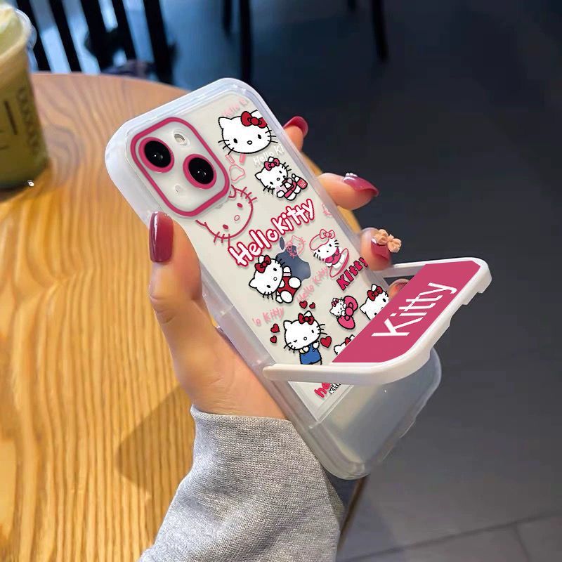 スマホケース ハローキティテーマ 隠しスタンド付きスマホケース 耐衝撃・防振性能に優れ、高級感あふれるスマホケースで、iPhone に対応