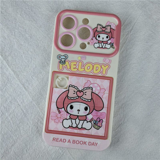 スマホケース  多彩なカートゥーンキャラクターがパズル状テーマ  耐衝撃・防振性能に優れ、高級感あふれるスマホケースで、iPhone に対応