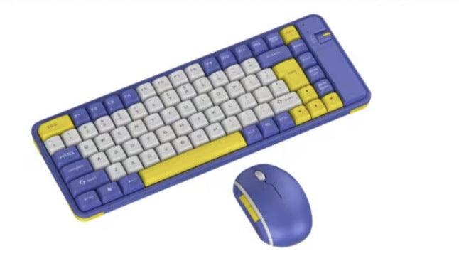 デュアルモードカラーキーボード&マウスセットで、ワイヤレス・ブルートゥースで汎用的に使用できるキーボード - BicMart
