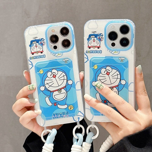 スマホケース  人気キャラ「ドラえもん」をデザインした可愛らしいスマホケース!  耐衝撃・防振性能に優れ、高級感あふれるスマホケースで、iPhone に対応