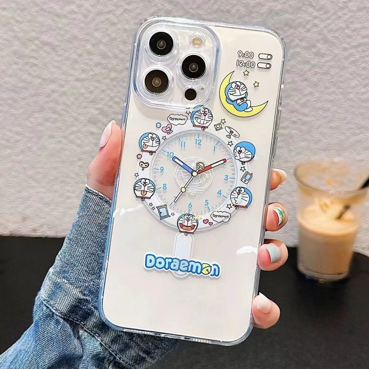 スマホケース ドラえもんが INS 風テーマ 耐衝撃・防振性能に優れ、高級感あふれるスマホケースで、iPhone に対応
