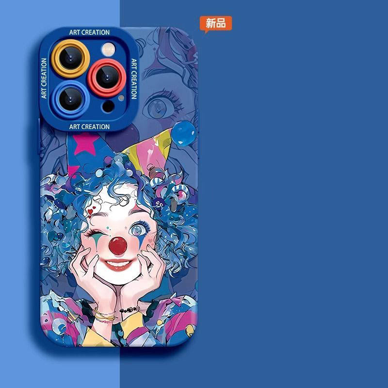 スマホケース  大胆なタグスタイルのドット絵で彩られたクラウン主題のスマホケース!  耐衝撃・防振性能に優れ、高級感あふれるスマホケースで、iPhone に対応