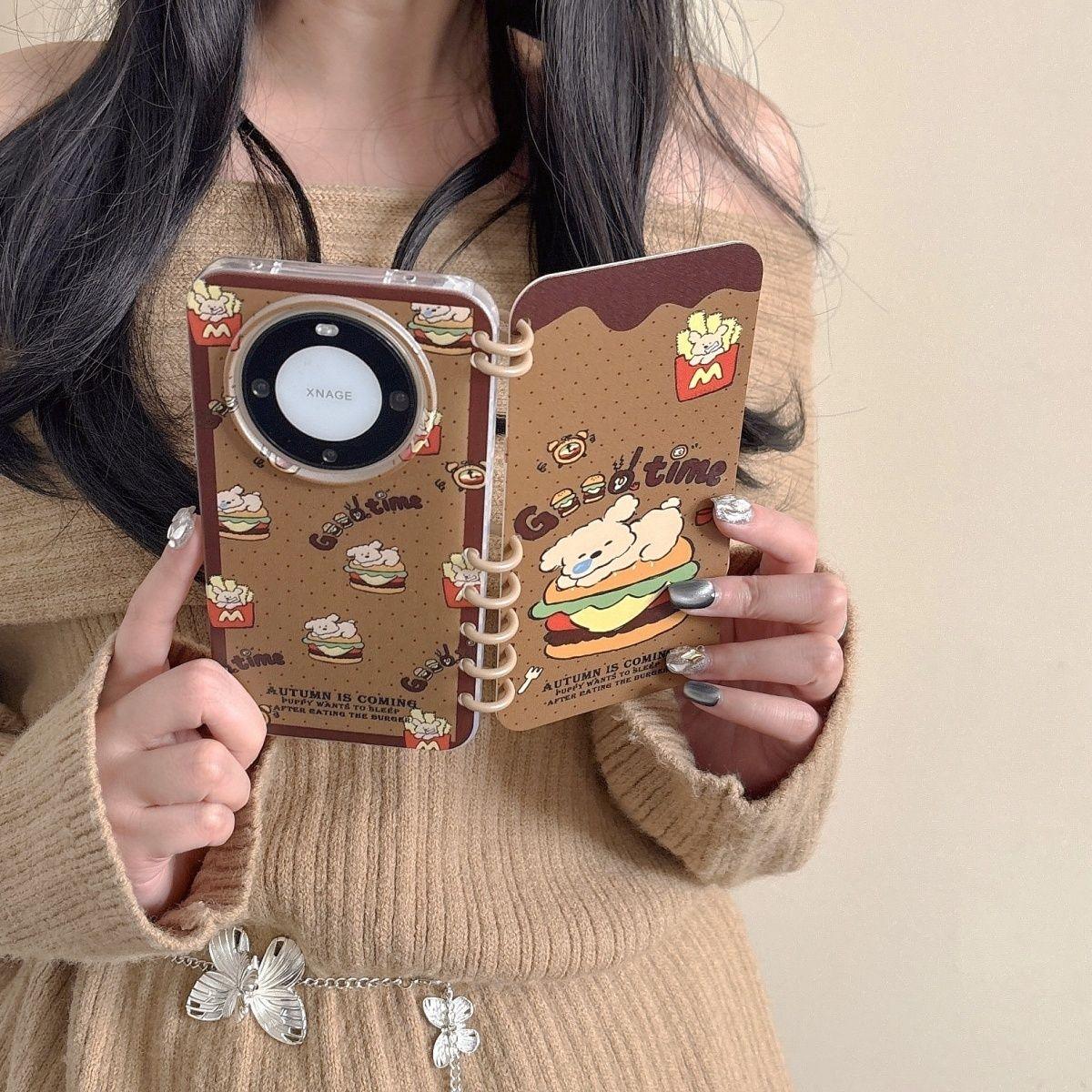 本型スマホケース 可愛いテーマ  手帳型スマホケース キャラクターの柔らかい 折りたたみ式 ノート型 スマホケース  iPhone に対応