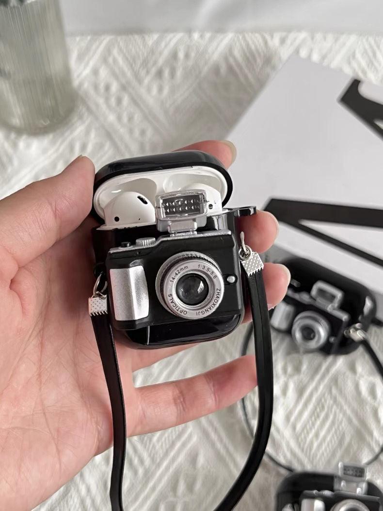 イヤホン保護カバー   超大人気  発光カメラ型  デザイン イヤホンケース