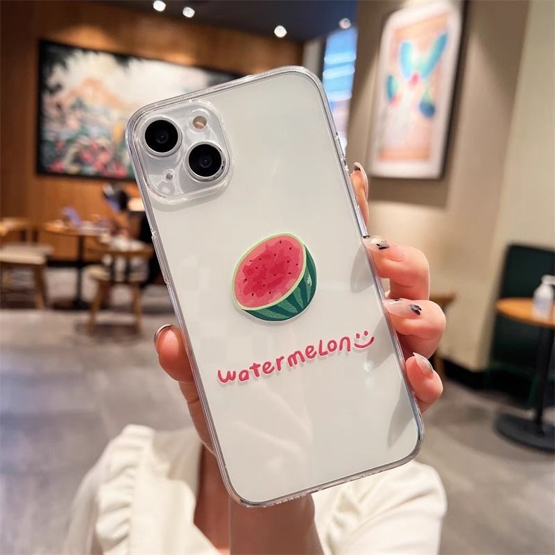 スマホケース  メロンとスイカテーマ、夏の果物の爽快感がケースに凝縮されたデザインです!  耐衝撃・防振性能に優れ、高級感あふれるスマホケースで、iPhone に対応