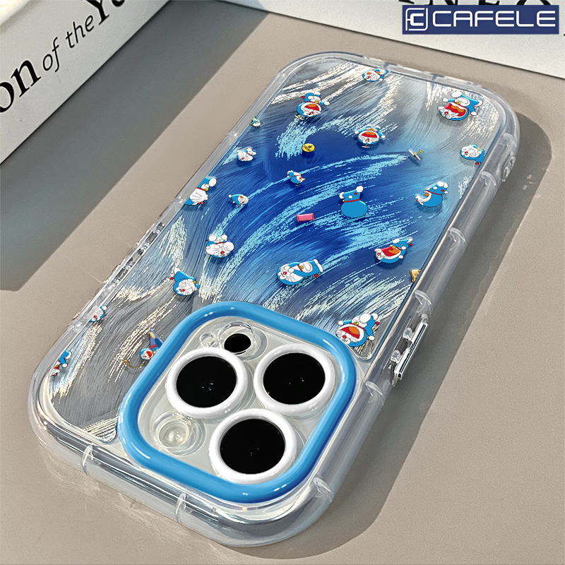 スマホケース  ドラえもんのブレンドテーマ、  耐衝撃・防振性能に優れ、高級感あふれるスマホケースで、iPhone に対応