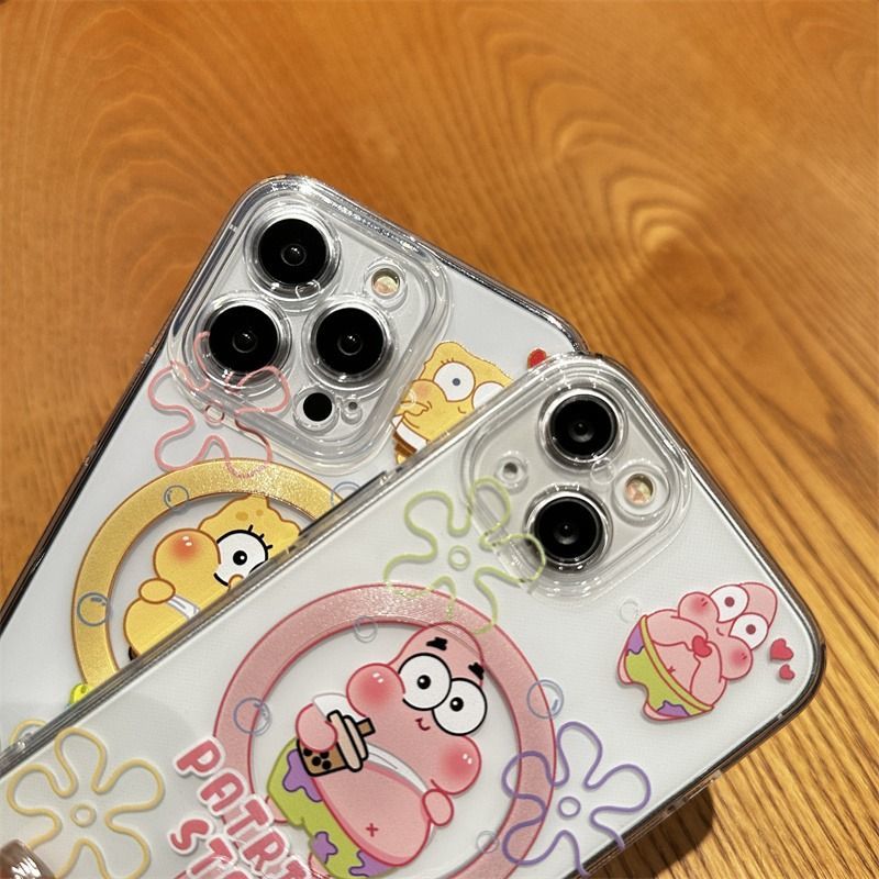 スマホケース おなじみの「スパンキング・グレイド」と「パトリック」が笑顔で登場!マグネットスマホケース 耐衝撃・防振性能に優れ、高級感あふれるスマホケースで、iPhone に対応