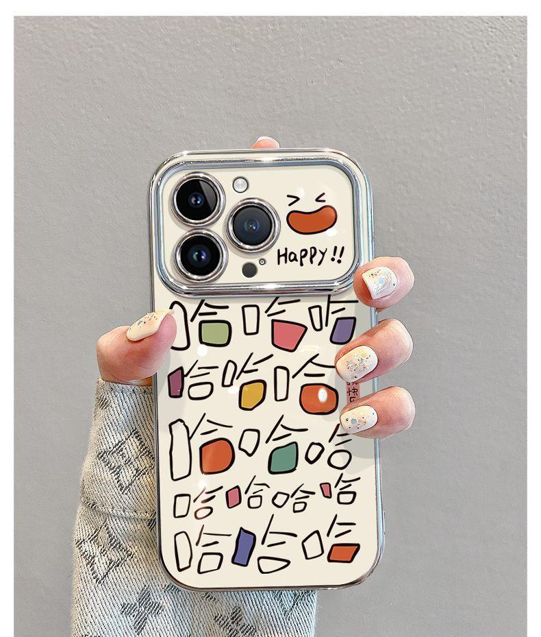 Haha smile design, luxurious bracelet and stand included, smartphone case for iPhone