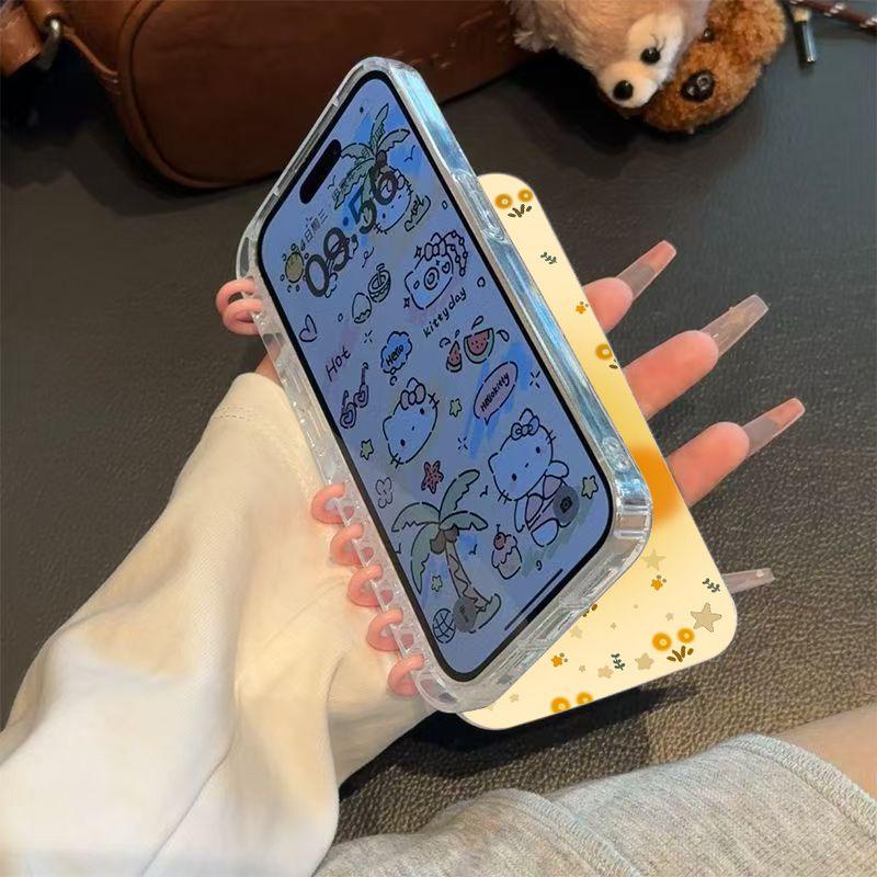 本型スマホケース 可愛いテーマ 手帳型スマホケース キャラクターの柔らかい 折りたたみ式 ノート型 スマホケース  iPhone に対応