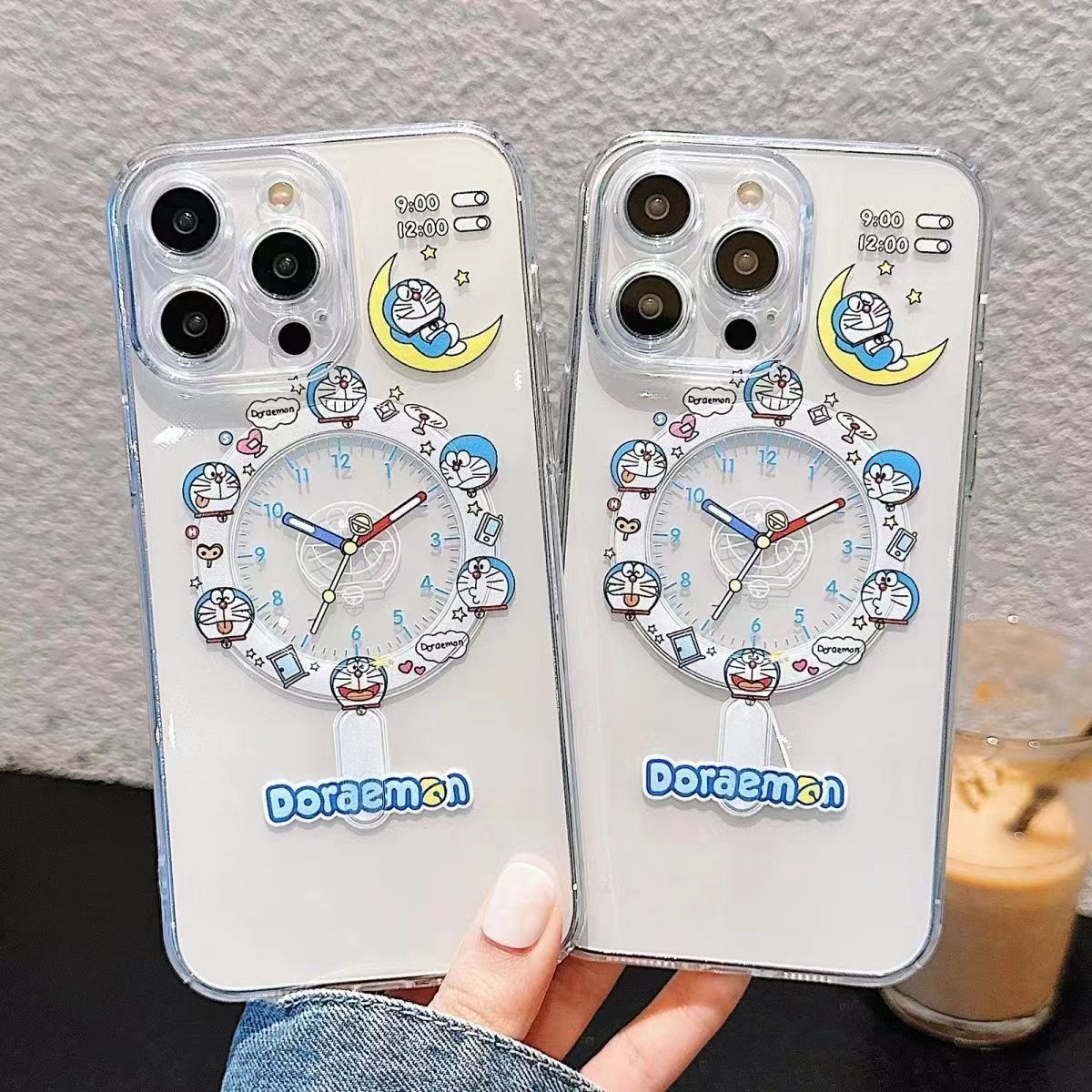 スマホケース ドラえもんが INS 風テーマ 耐衝撃・防振性能に優れ、高級感あふれるスマホケースで、iPhone に対応