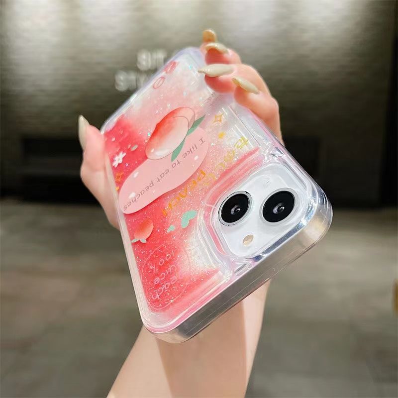 スマホケース  魅力的な流砂ミツバチと流砂レモンをテーマ、  耐衝撃・防振性能に優れ、高級感あふれるスマホケースで、iPhone に対応