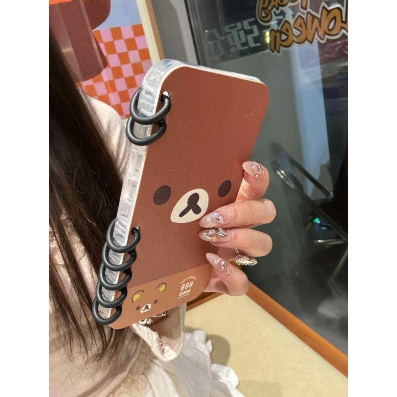 本型スマホケース 可愛いテーマ 手帳型スマホケース キャラクターの柔らかい 折りたたみ式 ノート型 スマホケース  iPhone に対応